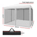 Instahut Gazebo Pop Up Marquee 3x3m Wedding Party Outdoor Camping Tent Canopy Shade Mesh Wall White -Home Living Store - -  