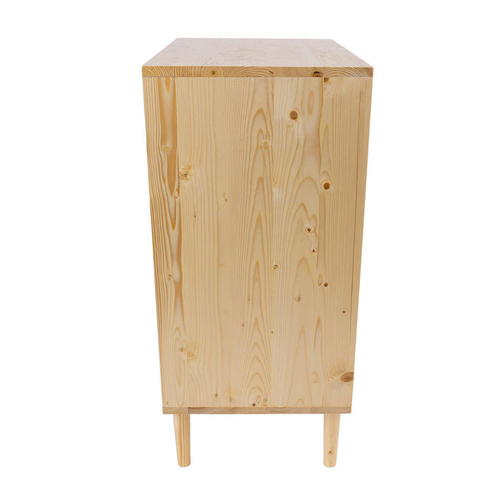 Jamie Tallboy 3 Chest of Drawers Solid Pine Wood Bed Storage Cabinet - Natural -Home Living Store - -  