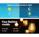 Jingle Jollys 17m Festoon String Lights Solar Wedding Party Waterproof Outdoor -Home Living Store - -  