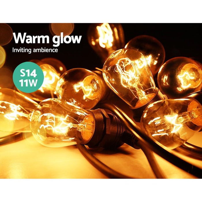 Jingle Jollys 47m Festoon String Lights Christmas Bulbs Party Wedding Garden Party -Home Living Store - -  