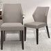 Jon Dining Chair with Modern Winged Back in Chrome Fabric with Solid Rubber Wood Legs in Grey Oak (Set of Two) -Home Living Store - -  