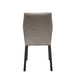 Jon Dining Chair with Modern Winged Back in Chrome Fabric with Solid Rubber Wood Legs in Grey Oak (Set of Two) -Home Living Store - -  