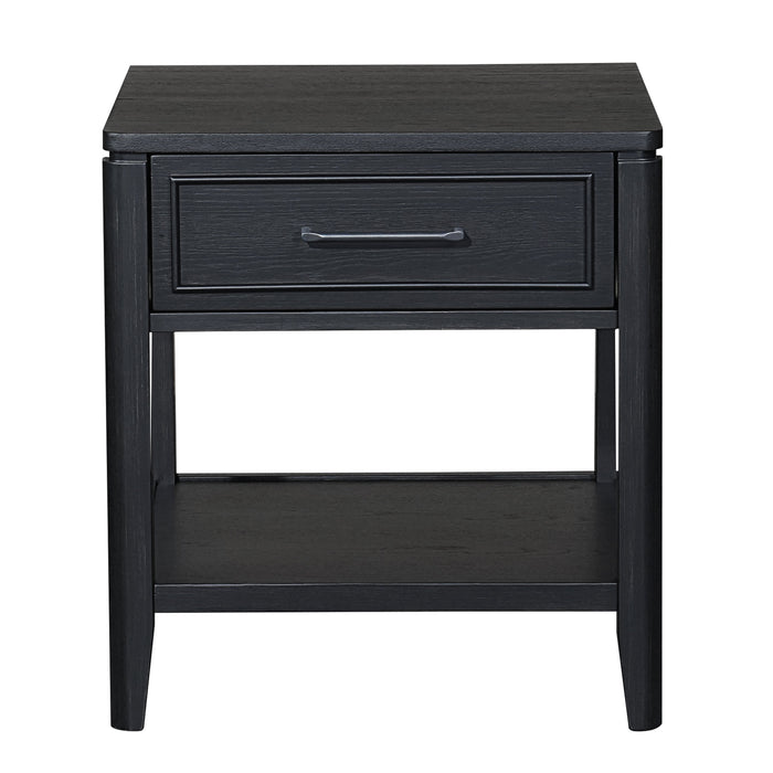 Criterion Kennedy End Table 550mm Semi-Assembled Stained Oak Veneer