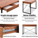 Karl 1000mm Metal Desk with Drawer - Walnut -Home Living Store - -  