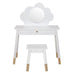Keezi Kids Dressing Table Chair Set Vanity Makeup Wooden Leg Mirror Drawer -Home Living Store - -  