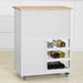 Kitchen Trolley with Wine Racks, Portable Workbench and Serving Cart for Bar or Dining -Home Living Store - -  