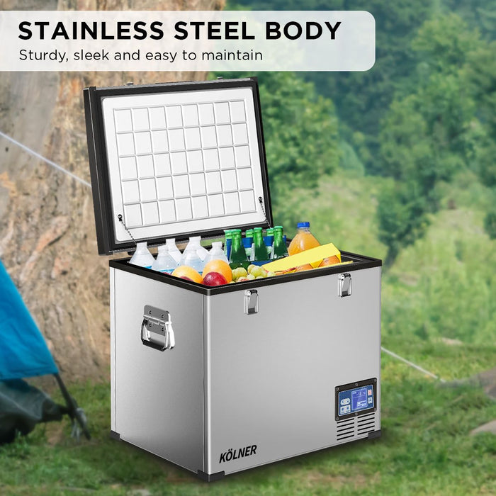 Kolner 95l Portable Fridge Chest Freezer With Lcd Panel - Rv Vehicle Camping Refrigerator -Home Living Store - -  