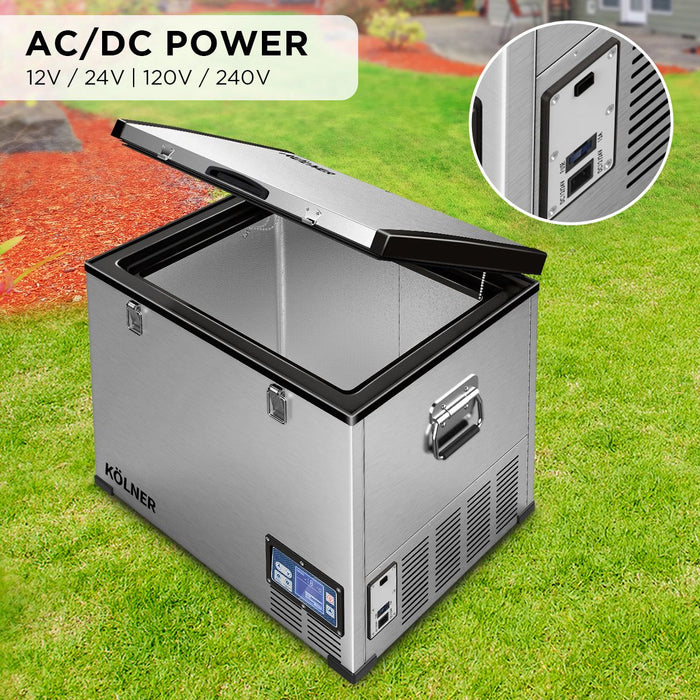 Kolner 95l Portable Fridge Chest Freezer With Lcd Panel - Rv Vehicle Camping Refrigerator -Home Living Store - -  