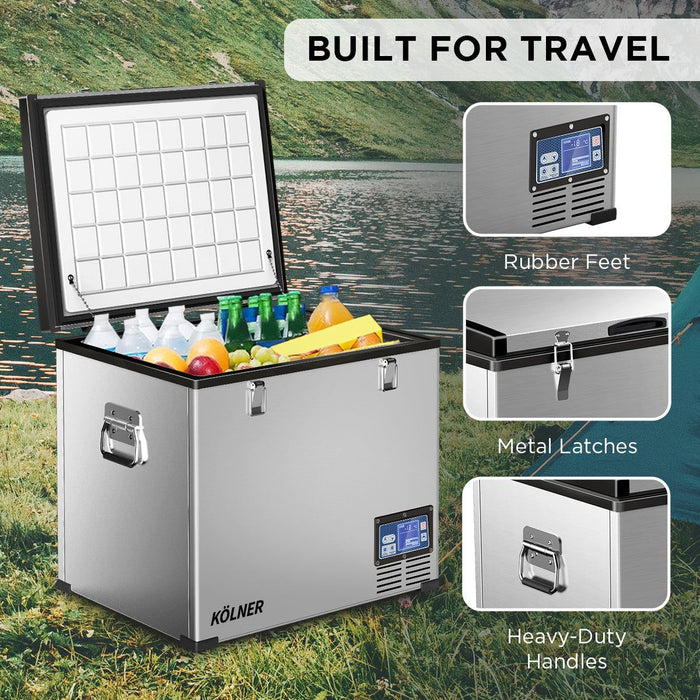Kolner 95l Portable Fridge Chest Freezer With Lcd Panel - Rv Vehicle Camping Refrigerator -Home Living Store - -  