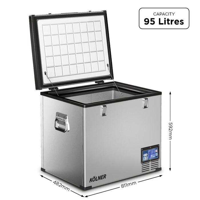 Kolner 95l Portable Fridge Chest Freezer With Lcd Panel - Rv Vehicle Camping Refrigerator -Home Living Store - -  