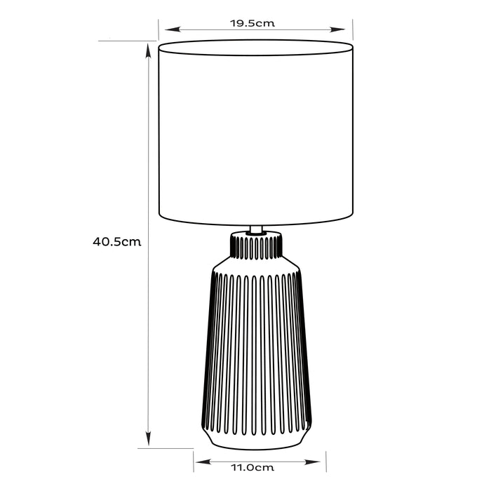 Fiona Table Lamp Black by Urban Style