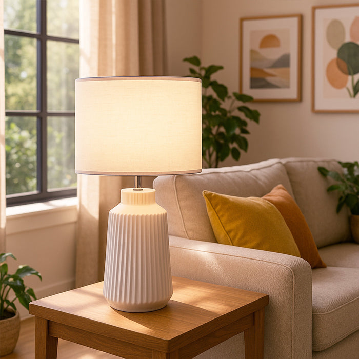 Fiona Table Lamp White by Urban Style