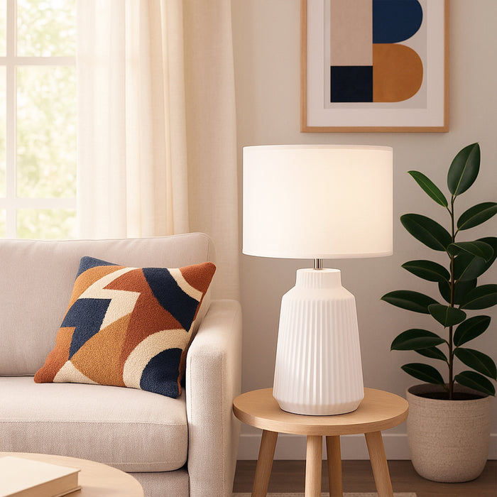 Fiona Table Lamp White by Urban Style