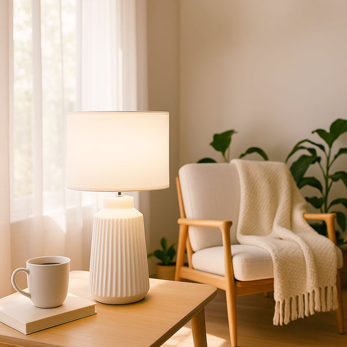 Fiona Table Lamp White by Urban Style