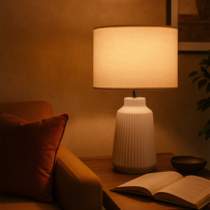 Fiona Table Lamp White by Urban Style