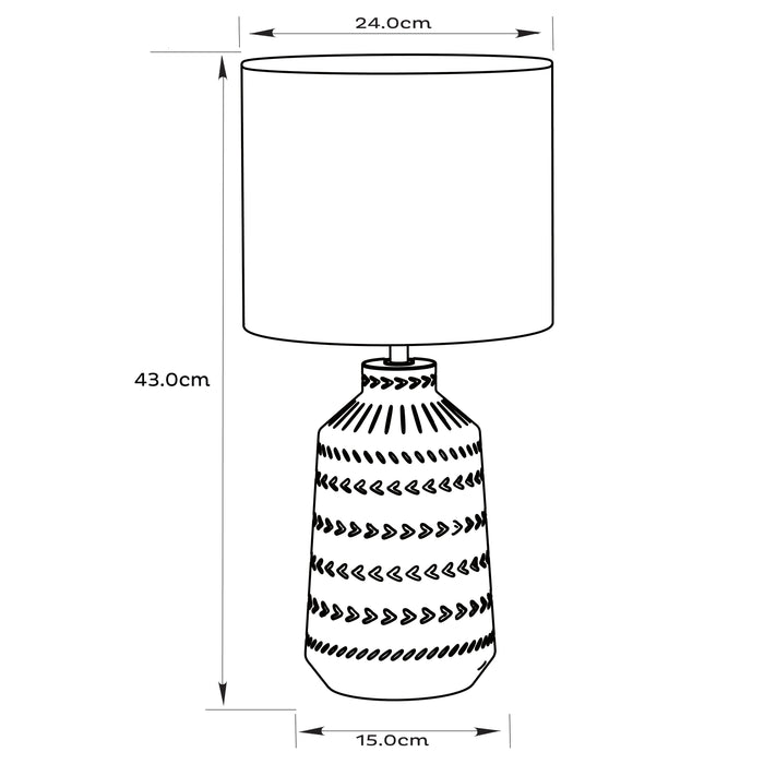 Grace Table Lamp Grey by Urban Style