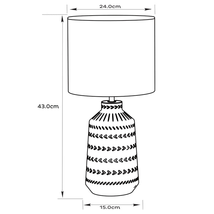 Grace Table Lamp Terracotta by Urban Style