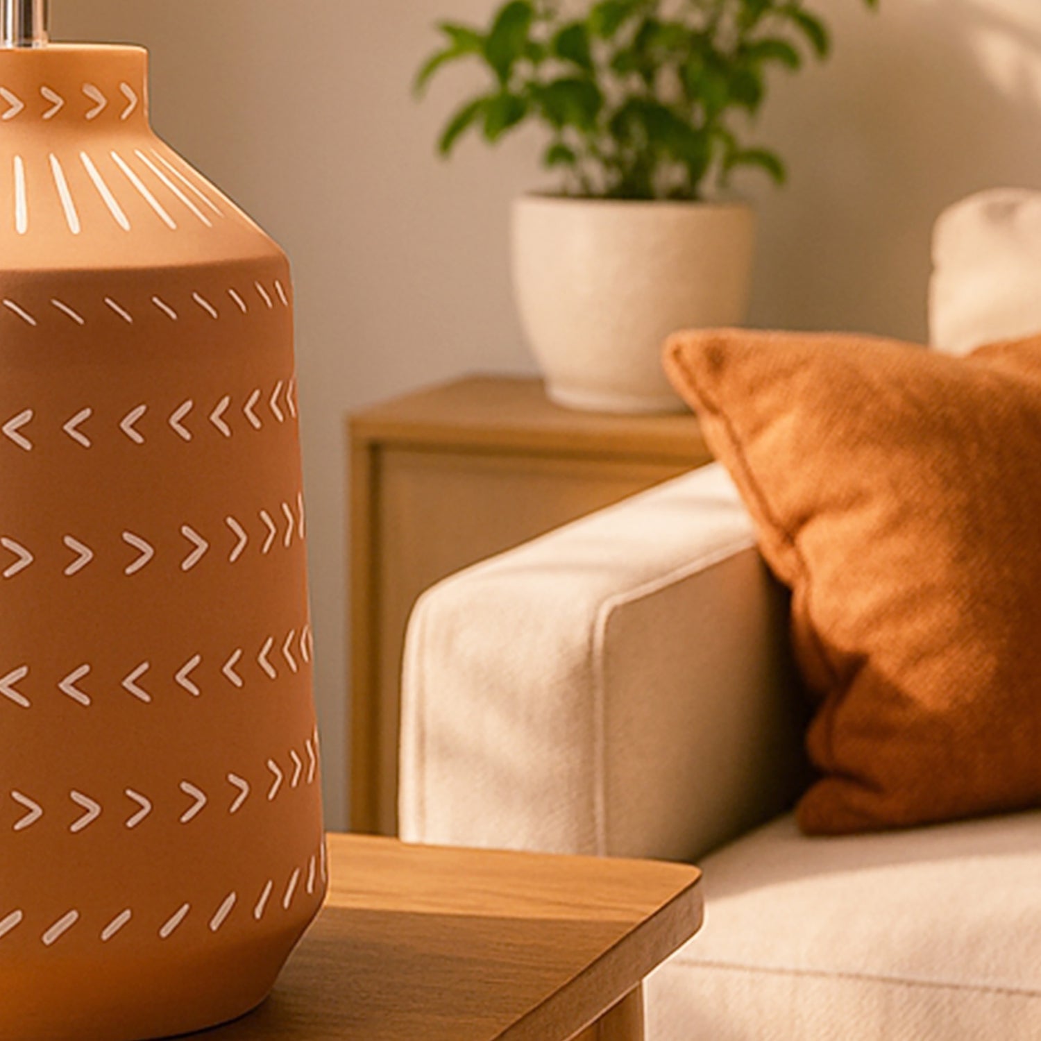 Hand-Etched Ceramic Base