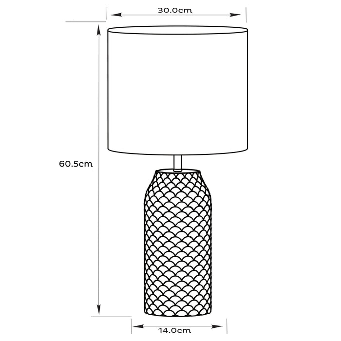Helen Table Lamp Silver by Urban Style