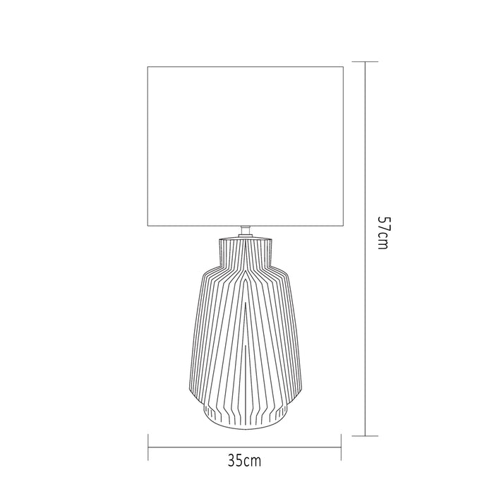 Urban Style Tayjete Ceramic Table Lamp – Cream