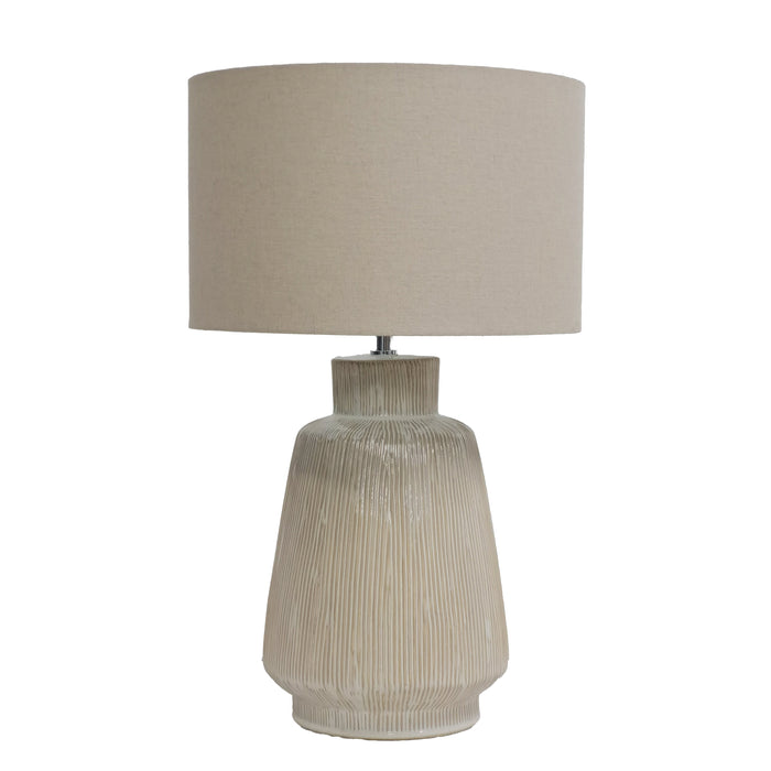 Urban Style Tayjete Ceramic Table Lamp – Cream