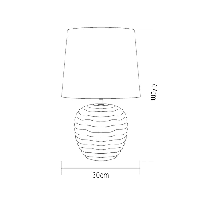 Urban Style Calaeno Ceramic Table Lamp – Cream