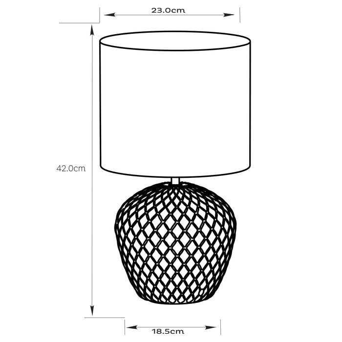 Annie Table Lamp Green by Urban Style