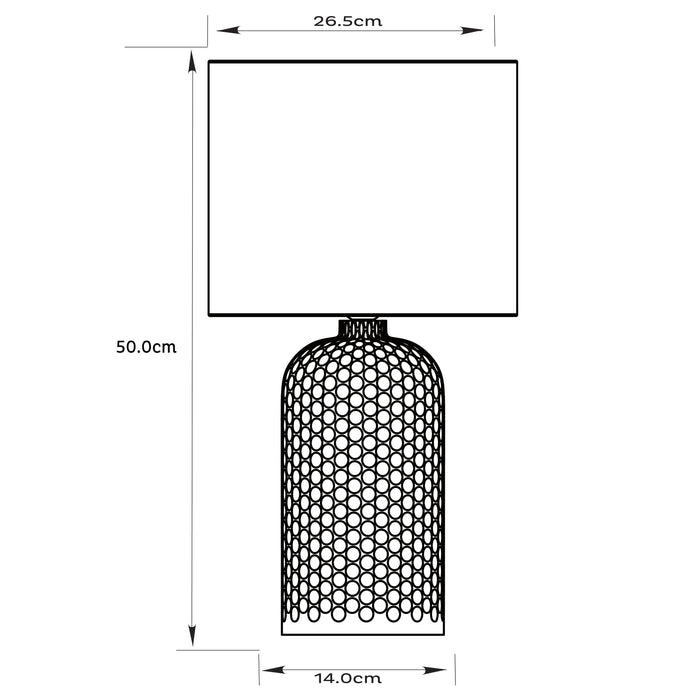 Billie Table Lamp Grey by Urban Style