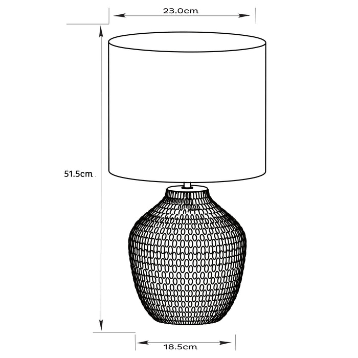 Cassie Table Lamp Grey by Urban Style