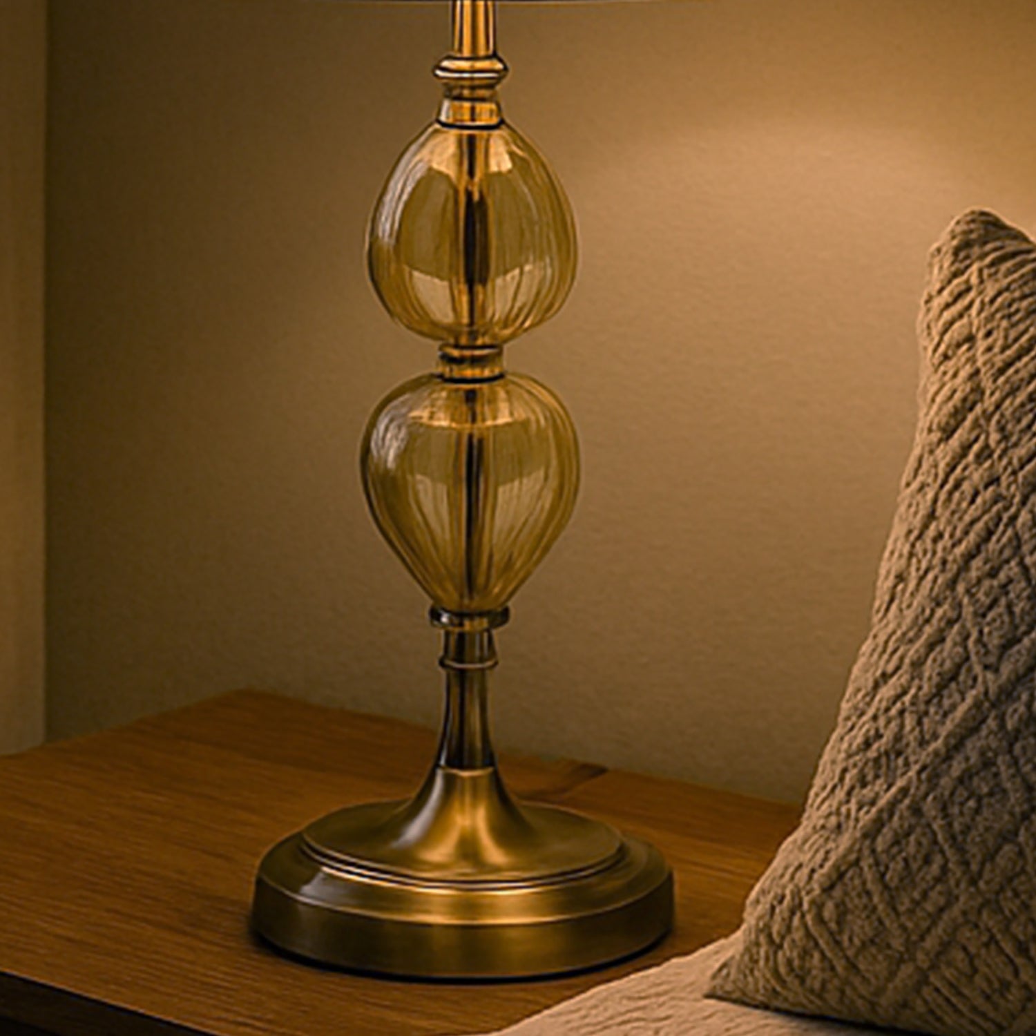 Stylish Metal Base with Glass Detail