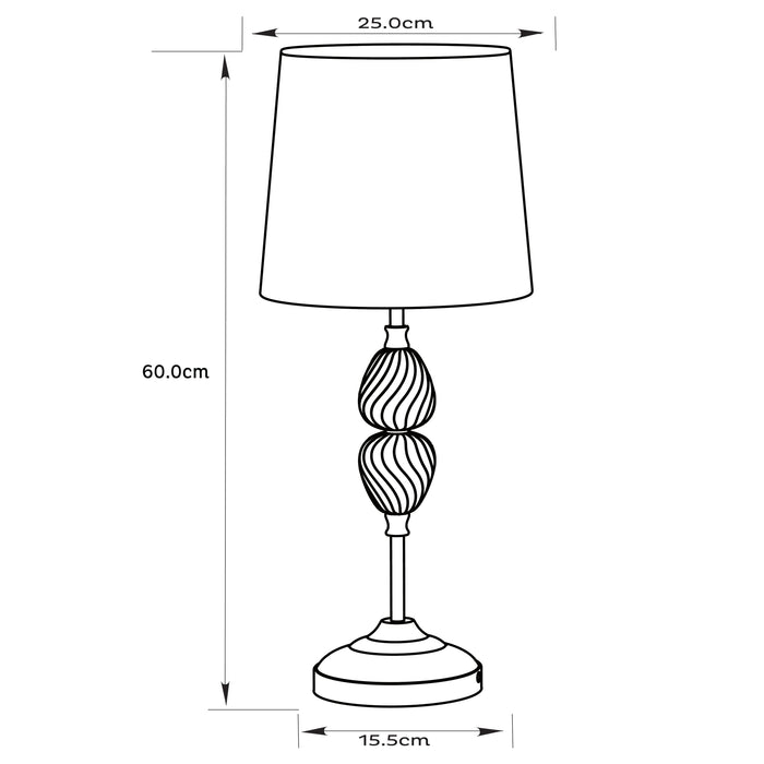 Edith Table Lamp White by Urban Style
