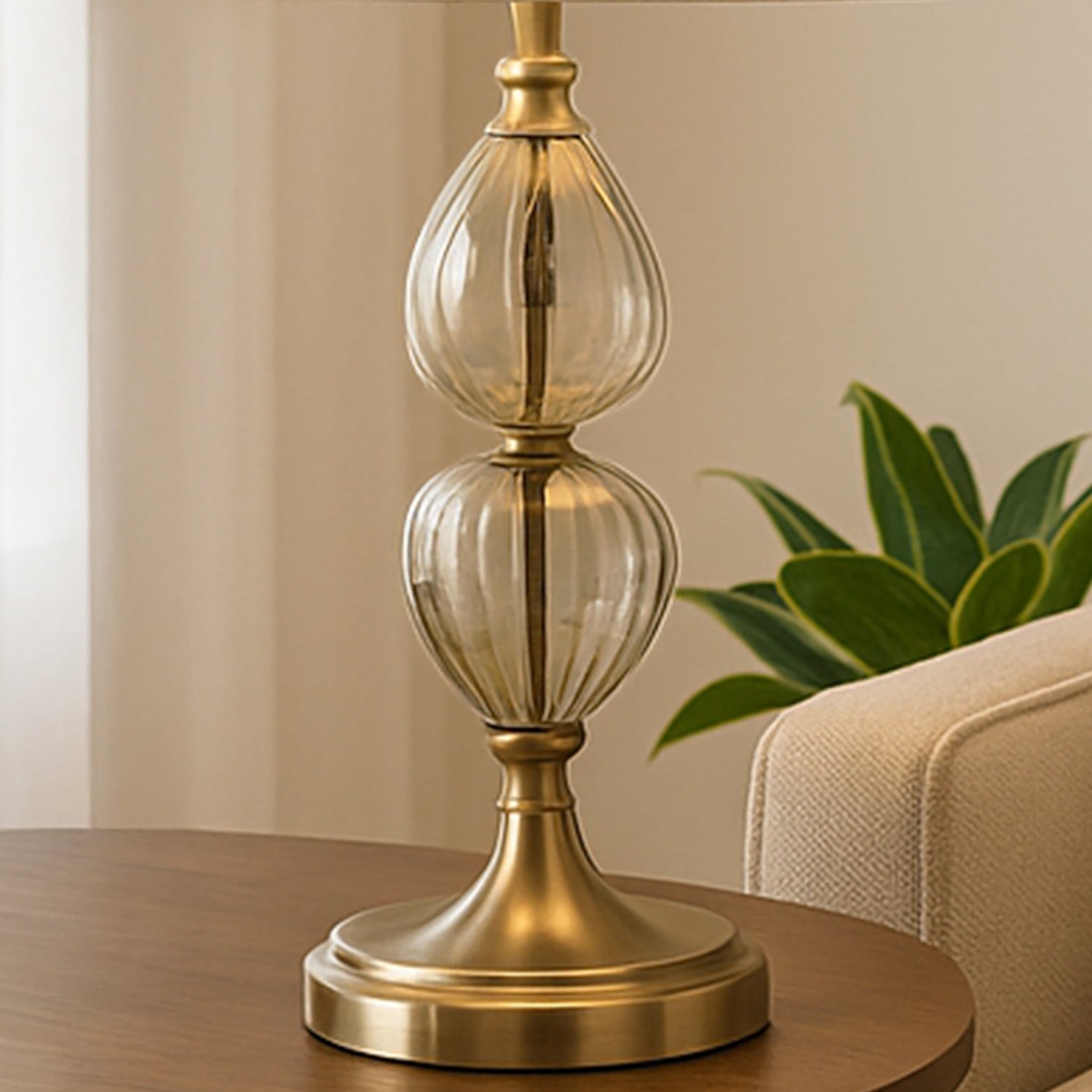 Stylish Metal Base with Glass Detail