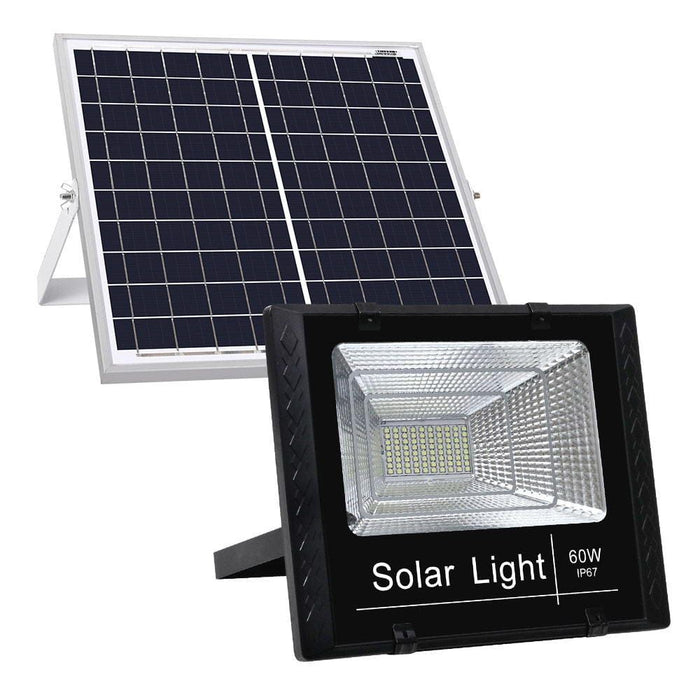 LED Solar Lights Street Flood Light Remote Outdoor Garden Security Lamp 60W -Home Living Store - -  