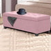 La Bella 102cm Pink Storage Ottoman Stool Fabric -Home Living Store - -  