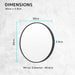 La Bella Black Wall Mirror Round Aluminum Frame Makeup Decor Bathroom Vanity 50cm -Home Living Store - -  