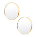 La Bella Gold Wall Mirror Round Aluminum Frame Makeup Decor Bathroom Vanity 50cm -Home Living Store - -  