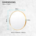 La Bella Gold Wall Mirror Round Aluminum Frame Makeup Decor Bathroom Vanity 50cm -Home Living Store - -  