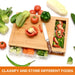 Large Bamboo Cutting Board and 4 Containers with Mobile Holder gift included for Home Kitchen -Home Living Store - -  