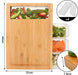 Large Bamboo Cutting Board and 4 Containers with Mobile Holder gift included for Home Kitchen -Home Living Store - -  