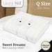 Laura Hill Electric Blanket Queen Size Fitted Underlay Winter Throw - White -Home Living Store - -  