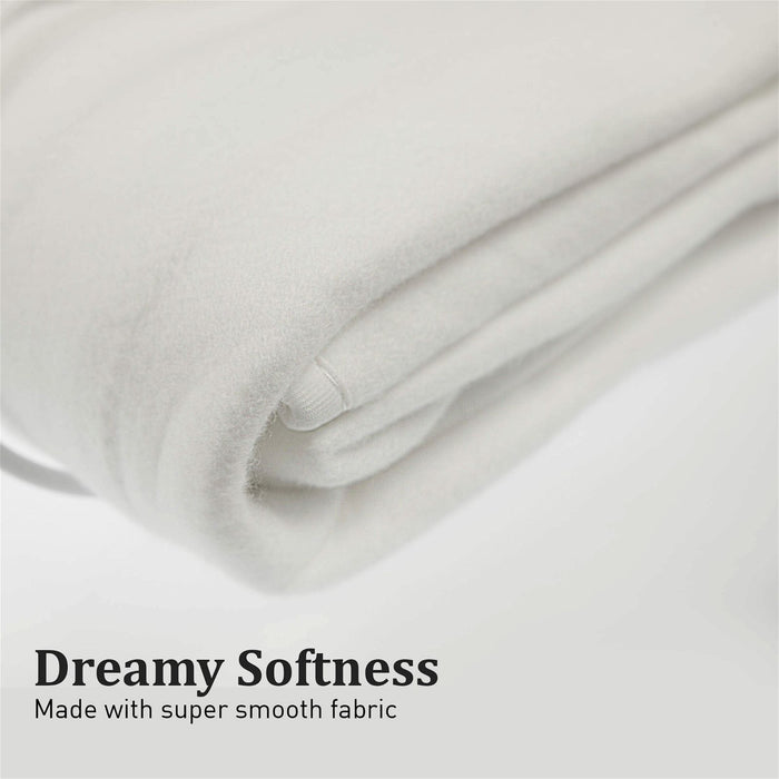 Laura Hill Electric Blanket Queen Size Fitted Underlay Winter Throw - White -Home Living Store - -  