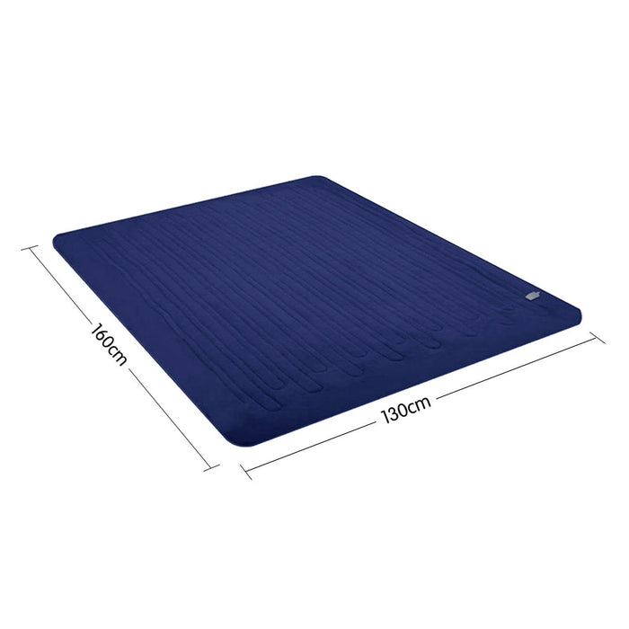 Laura Hill Heated Electric Blanket Coral Warm Fleece Winter Blue -Home Living Store - -  