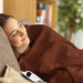 Laura Hill Heated Electric Blanket Throw Rug Coral Warm Fleece Brown -Home Living Store - -  