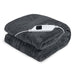 Laura Hill Heated Electric Blanket Throw Rug Coral Warm Fleece Grey -Home Living Store - -  