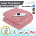 Laura Hill Heated Electric Blanket Throw Rug Coral Warm Fleece Pink -Home Living Store - -  