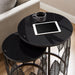 Leaf Nested Set Coffee Tables 520mm White Glass Top, Metal Frame Gold by Criterion - Home Living Store - Coffee Table