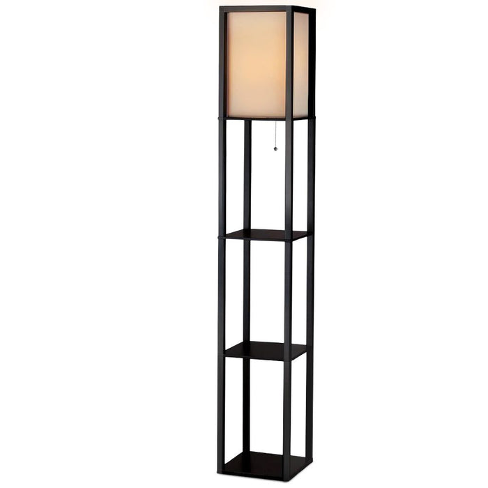 Led Floor Lamp Shelf Vintage Wood Standing Light Reading Storage Bedroom -Home Living Store - -  