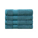 Linenland Bath Towel 4 Piece Cotton Hand Towels Set - Blue -Home Living Store - -  
