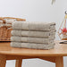 Linenland Bath Towel 4 Piece Cotton Hand Towels Set - Sandstone -Home Living Store - -  