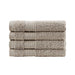 Linenland Bath Towel Set - 4 Piece Cotton Washcloths - Sandstone -Home Living Store - -  